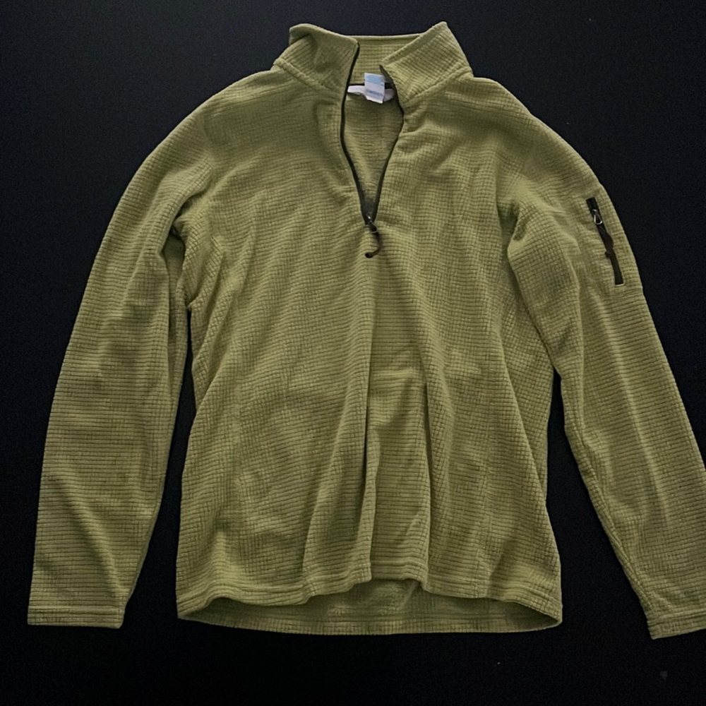 Trout Bum Fleece Quarter Zip, Size Medium, Color Green